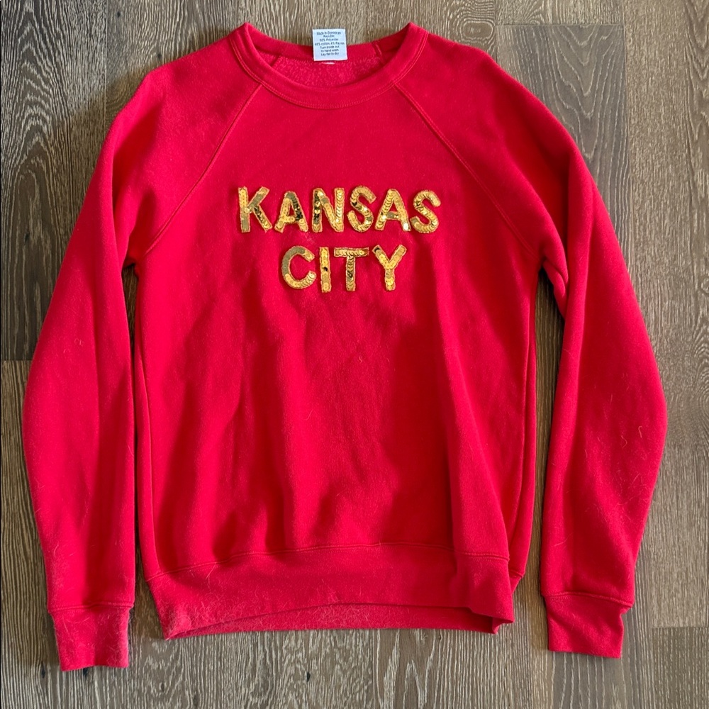 KC Sequin Red/Gold Sweatshirt